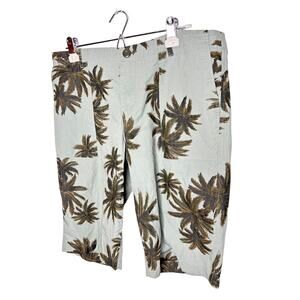 Le superbe the palms Bermuda‎ shorts cannabis tropical sz 12 womens new
